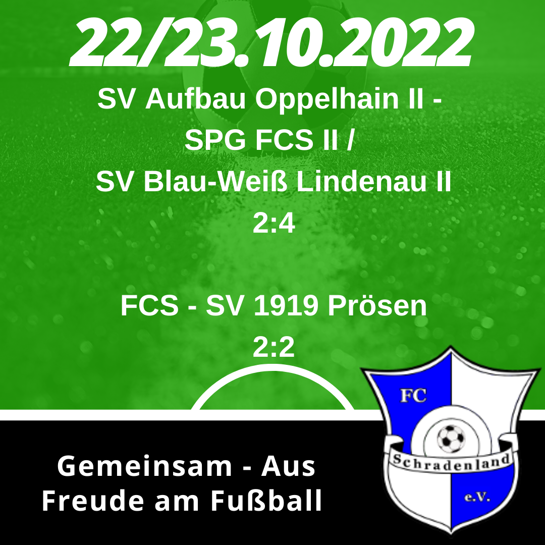 Spielbericht: FC Schradenland gegen SV 1919 Prösen